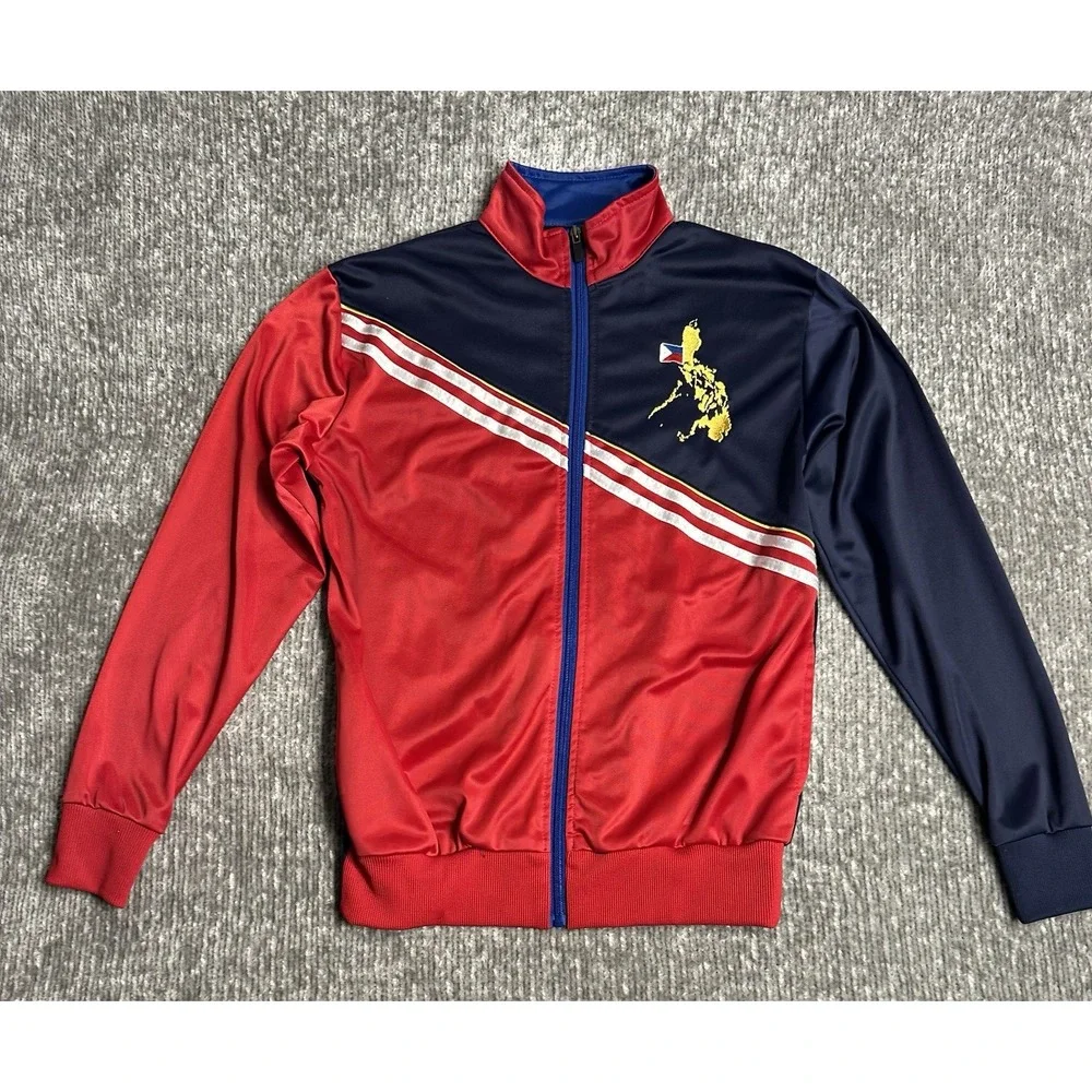Philippines Adidas Track Jacket Men's Asia Large Full Zip Embroidered Rare